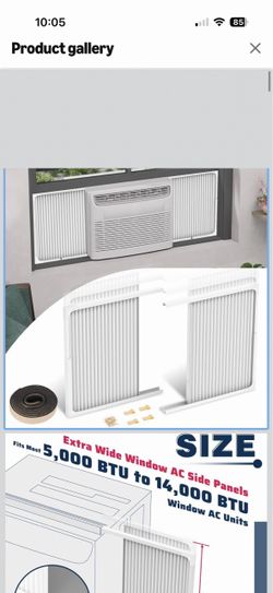 Adjustable Window Air Conditioner Side Panels with Frame Set,Extra Wide Window AC Side Panels for 5000 to 14000 Btu AC Units,Window Air Conditioner Si