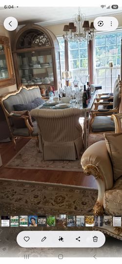 Beautiful 3 piece gold living room set.