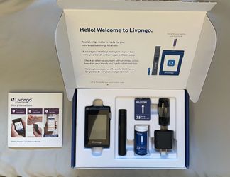 New Livongo Glucose Meter + 150 Test Strips % Lancets