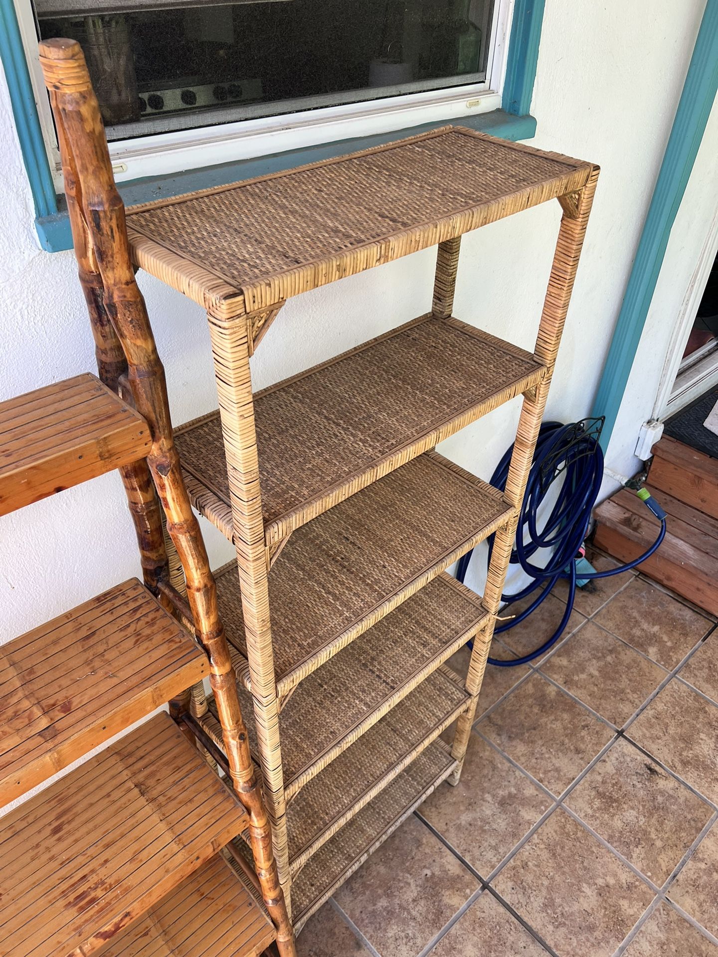 Bamboo rattan Shelf