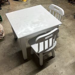 Kids Table Vintage Solid Wood