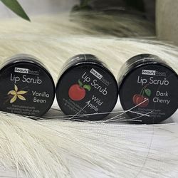 3 sealed Beauty Treats Lip Scrub Wild Apple Vanilla Bean Dark Cherry Lip Scrub exfoliates and moisturizes lips each 1.48 Fluid Ounces Apply a small am