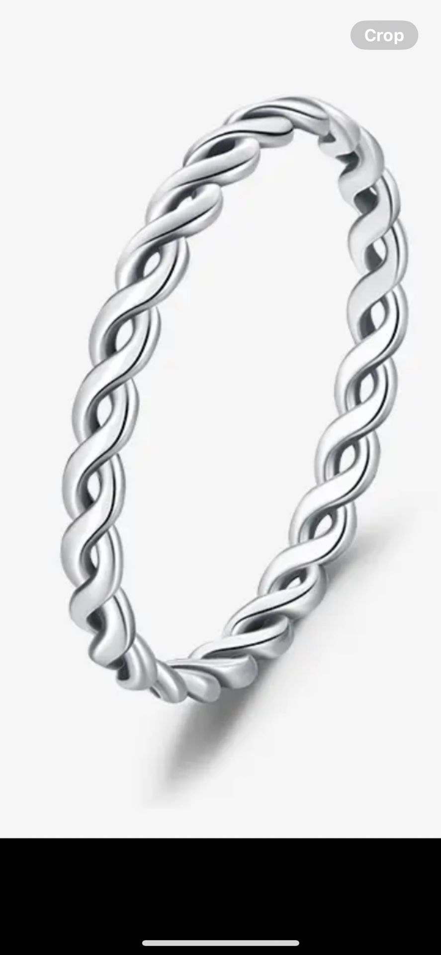 925 Sterling Silver Braided Ring 