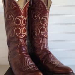 Vintage Tony Lama Cowboy Cognac Boots