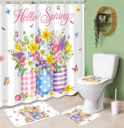 Shower curtain set 3Pcs