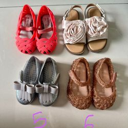 Four Pairs Of Toddler Girl Shoes (Mini Melissa)