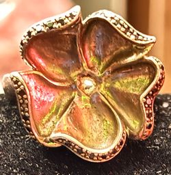 Four-Petal Flower Statement Ring