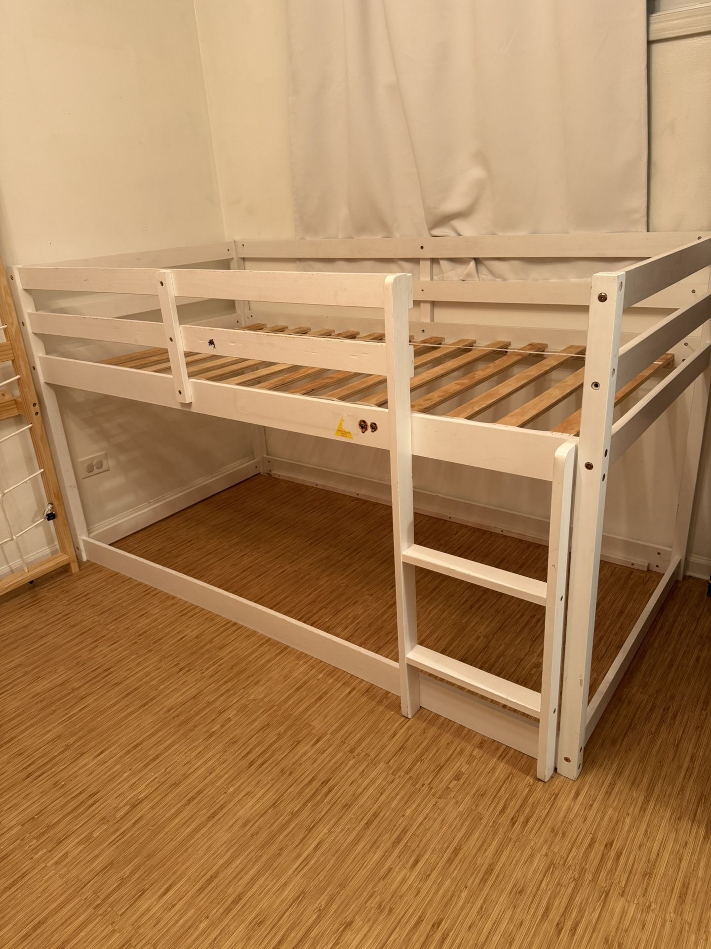 Kids Wooden Bunk Bed β Sturdy Twin Over Twin Frame (No Mattresses)