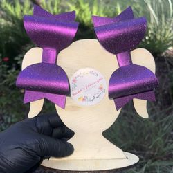 Vibrant Purple Color Hair Bows For Girls 