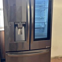 Dark stainless steel refrigerator