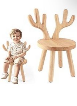 “Wooden Toddler Step Stool & Chair – Non-Slip, Durable, Perfect for Kids 2+”