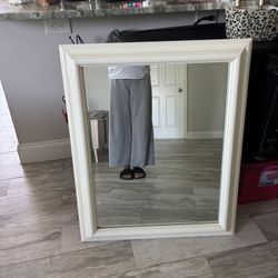 Wooden White Vanity/mirror
