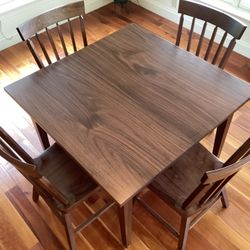 NEW, NEVER USED Just Delivered SOLID WALNUT 42” TABLE  CUSTOM BUILT BY GEORGE’S WOODCRAFTS