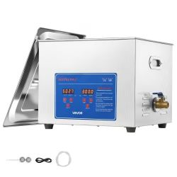 565^Ultrasonic Cleaner 15L-Class Capacity Ultrasonic Parts Cleaner 40kHz, Digital Time and Temp Control, Stainless Steel Ultra Sonic Cleaning Machine