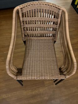Rattan Indoor/Outdoor Stackable Dining Chairs