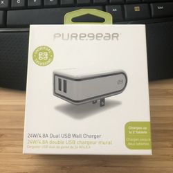 24W Universal Dual USB Wall Charger - White