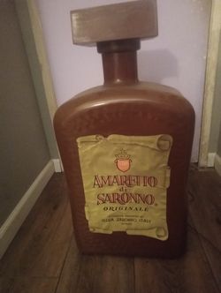 VINTAGE LAMP - Amaretto di Saronno originale Saronno Italy bottle ( Rare )