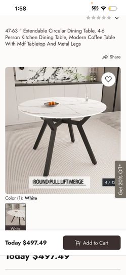 Brand New Extendable Circular Dining Table.