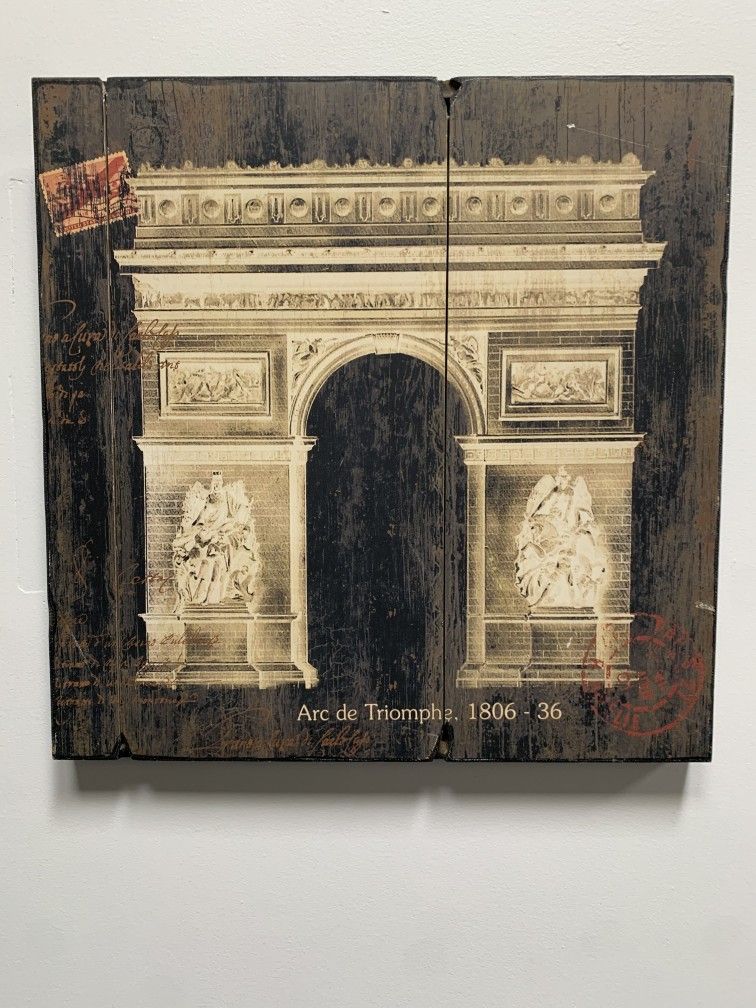 BLOWOUT SALE! Arc de Triomphe Printed Wooden Wall Art