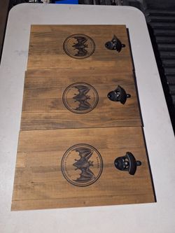 BACARDI WOOD BOTTLE OPENER
