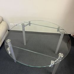Glass Convertible Table Breakfast Dinning 