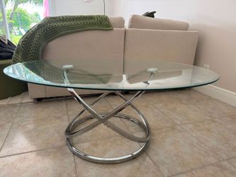Coffee table set glass top