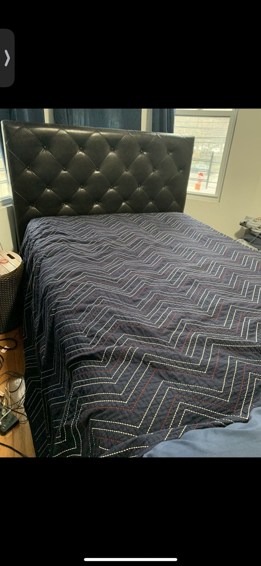 Queen Size Bed Frame Tufted Head Board 