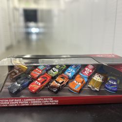 Disney Cars Piston Cup Race 11 Cars 1:55 Scale McQueen,Tex , Tim Treadless, Dirkson D'agostino, Jackson,Ryan Inside Laney, Jimmy