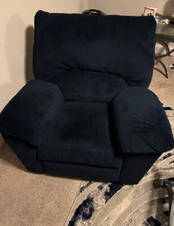 Oversized Navy Accent Recliner Chair