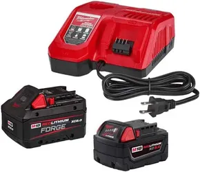 M18 18-Volt Lithium-Ion REDLITHIUM FORGE Starter Kit with (2) 8. 0Ah Battery and Rapid Charger