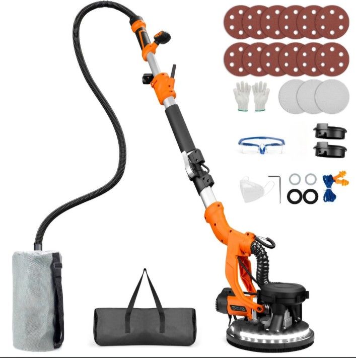 Drywall Sander 1000w Popcorn Ceiling Removal Tool Automatic Drywall Sander With Vacuum  Bag