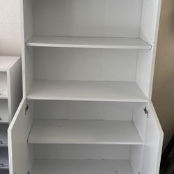 5-Shelf Bookcase with Doors and Open Shelves
