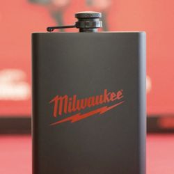 Milwaukee Power Tools 8oz Black Flask  The Real Fuel!! M12 M18