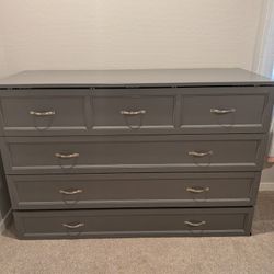 Murphy Bed Chest Queen Sized w/ Storage Drawer 