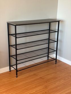 Modern Industrial Shoe Rack/Entryway Shelf