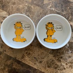 Vintage Garfield cat bowls