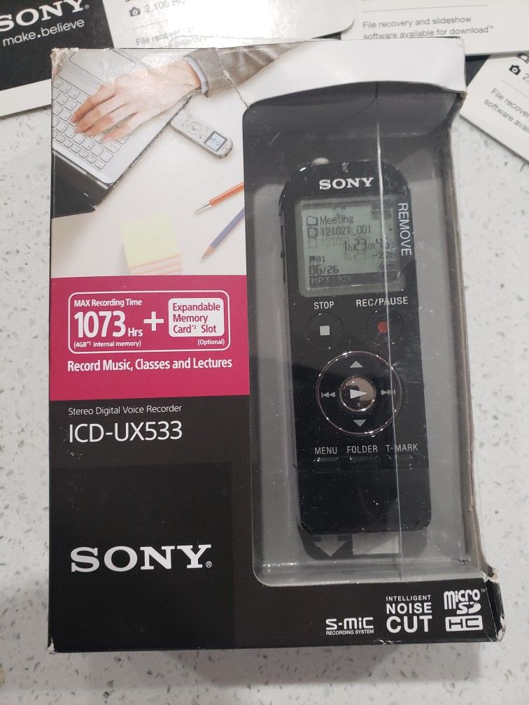 (BRAND NEW)SONY ICD-UX533 DIGITAL VOOCE RECORDER