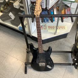 Black Squire 2002 Bullet Electric Guitar Strat Affinity Series 20th Anniversary Edition