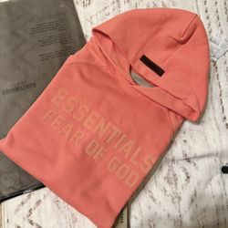 S/M/L/XL size  ( Coral ) Essentials Hoodie *Authentic*