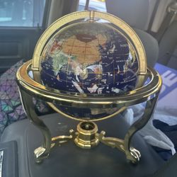 Precious Gem Inlayed Globe