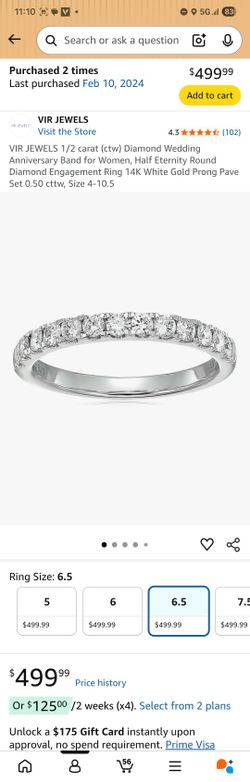 1/2 Carat Half Eternity Band