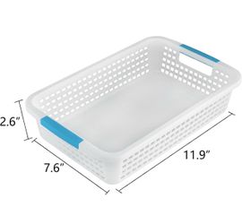 20 Pack Plastic Storage Basket with Handle