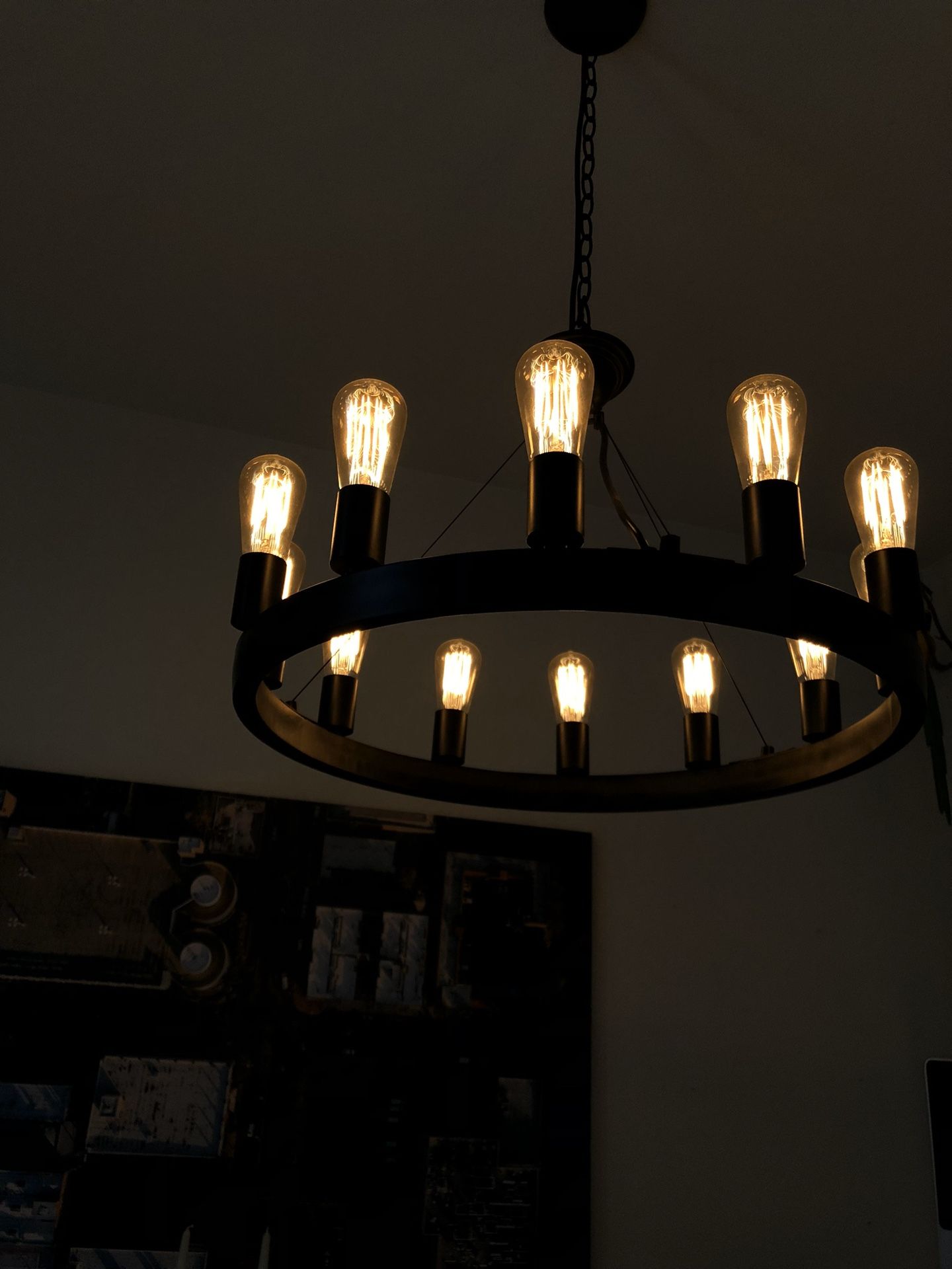 Edison bulb chandelier