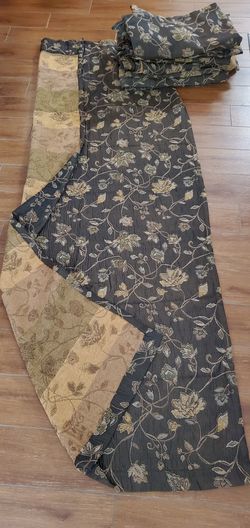 Six 84" quality curtain panels