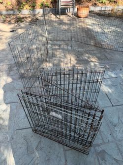 Collapsible Accordion Style Metal Wire Pet Fence 30" x 24" x 8 panels