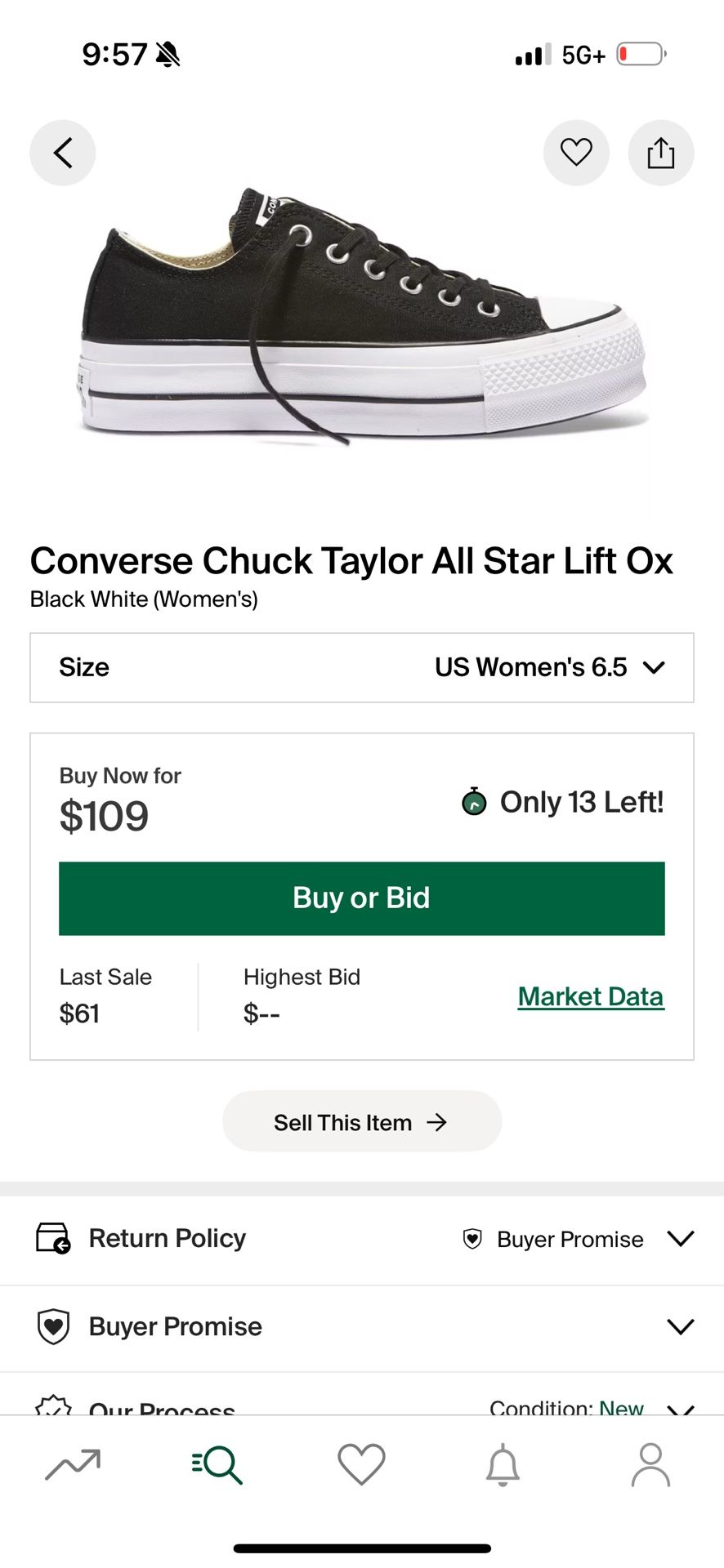 Women Converse Chuck Taylor All Star Lift Ox
