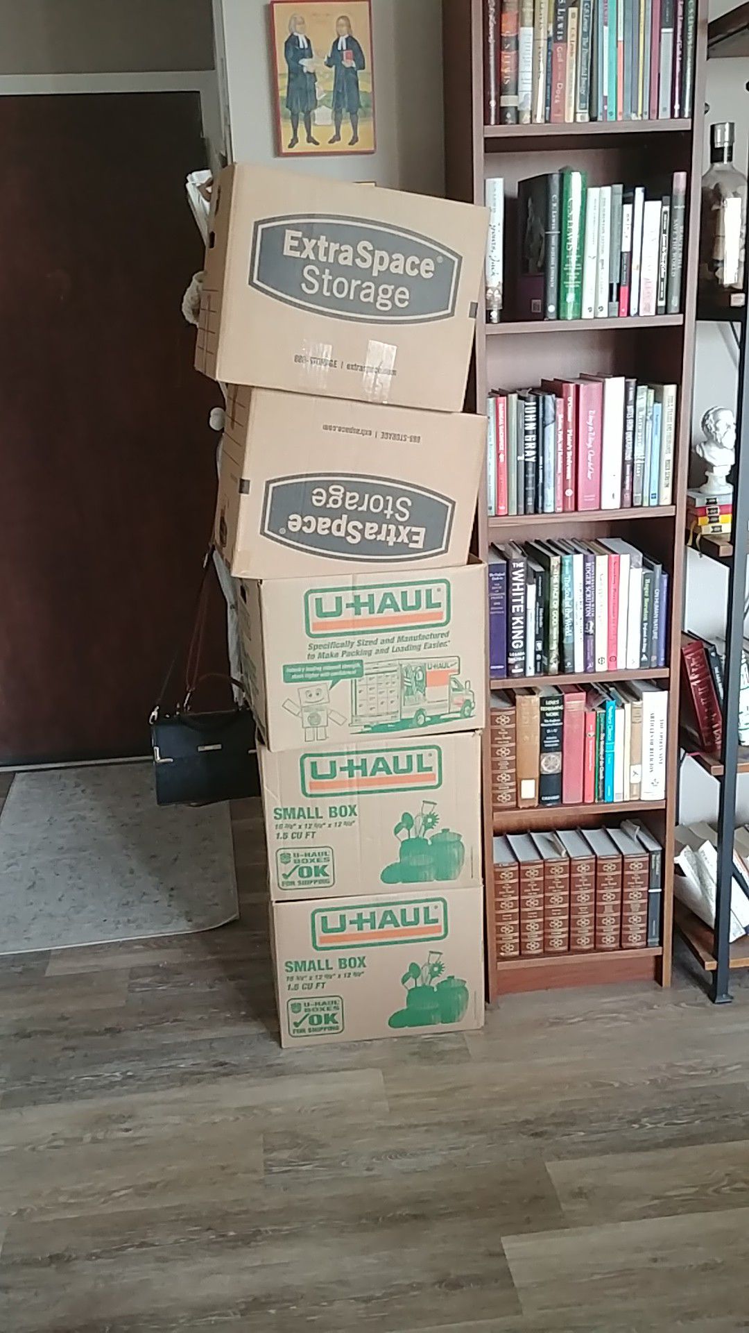 5 storage boxes, $1 each