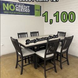 7 PCs Dining Table Set Include Table With 6 Chairs Brand New