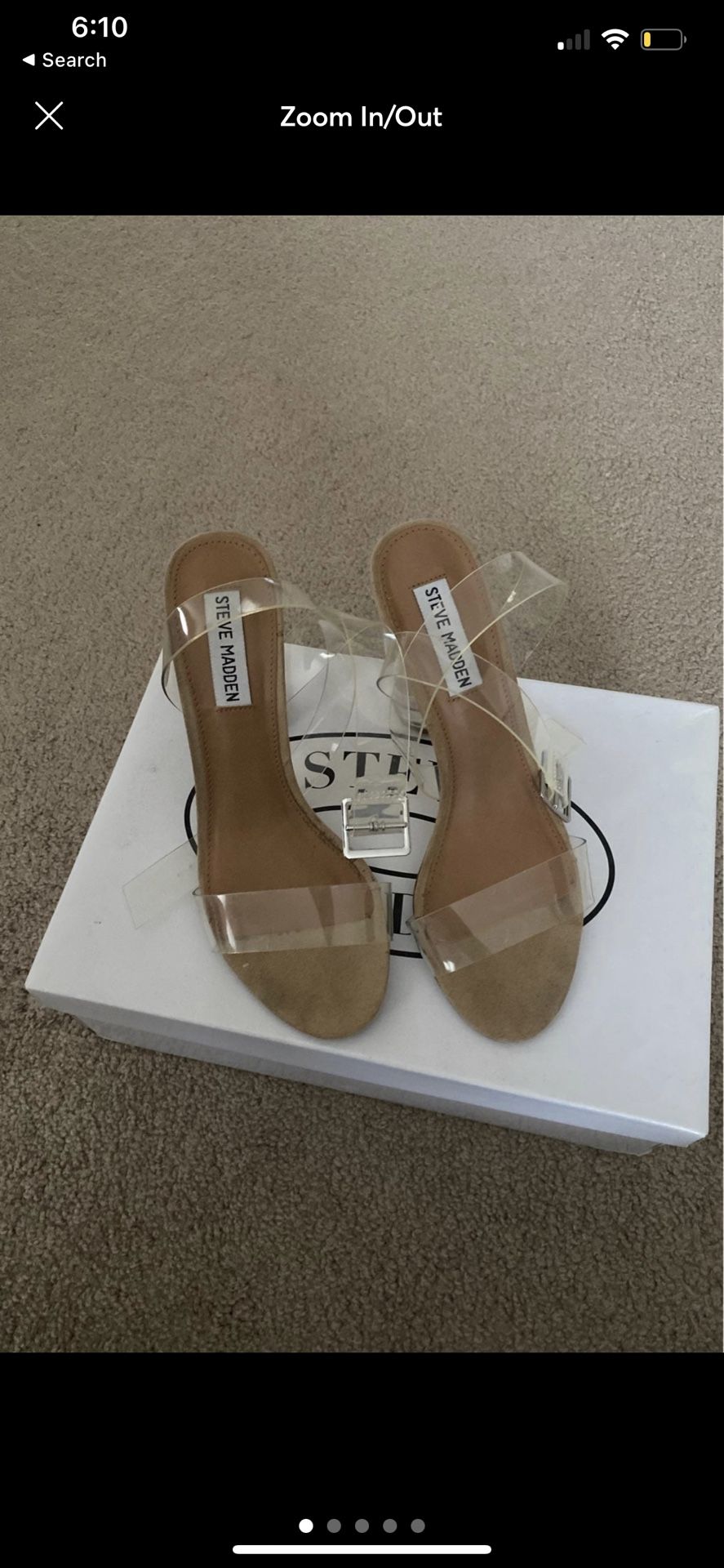 Steve Madden clear Heels