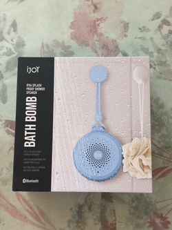 iJoy Bath Bomb IPX4 Bluetooth Water-Resistant Shower Speaker Suction Cup Blue